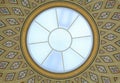 Round glass dome and ceiling painting Royalty Free Stock Photo