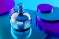 Round Glass Perfume Bottle - 3D Illustration Render