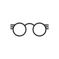 Round glasses icon. assistant in vision eps ten