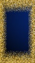 Round gold glitter luxury sparkling confetti. Scat Royalty Free Stock Photo