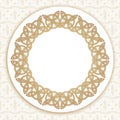 Round gold luxury style border.