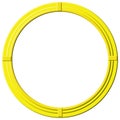 Round golden frame