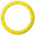 Round golden frame