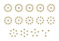 Round Graph Circular Charts. Set of Design Templates from 3 to 17 Segments. Vector Circle Diagrams