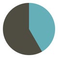 Round gray diagram infographics, flat style