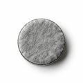 Gray felt pad with a fibrous texture is centered against a white Royalty Free Stock Photo