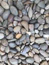 Round gray rocks abstract blurry background