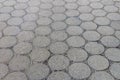 Round gray street tiles, background, texture