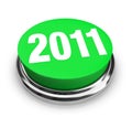 Round Green Button - 2011 New Year