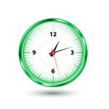 Round green clock