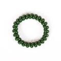 Round green spiral elastic band for hair