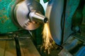 Round grinding of the cone on the machine, industrial industry, engineering production of technological products on an industrial