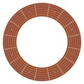 Round guitar fretboard illustration