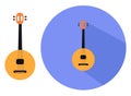 Round guitar ,illustration, vector
