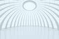 Round hall architecture background, 3d rendering