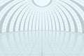 Round hall architecture background, 3d rendering