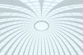 Round hall architecture background, 3d rendering