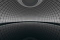 Round hall architecture background, 3d rendering