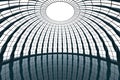 Round hall architecture background, 3d rendering