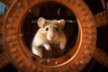 Round Hamster wheel. Generate Ai