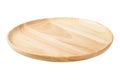 Round hand craft wooden saucer Royalty Free Stock Photo