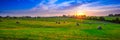 Round Hay Bails in a Field Royalty Free Stock Photo