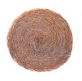 Round hay bale isolated Royalty Free Stock Photo