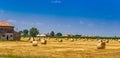 round hay bales