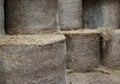 Round hay bales stacked in loft Royalty Free Stock Photo