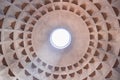 Round hole in Pantheon dome, Rome, Italy Royalty Free Stock Photo