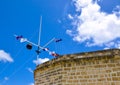 The Round House: Historic Colonial Architecture with Flag Array Royalty Free Stock Photo