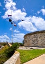 The Round House: Historic Site with Flag Array Royalty Free Stock Photo