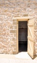 The Round House: Wooden Door Detail