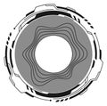Round hud control element. Infographic futuristic interface
