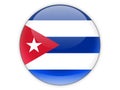 Round icon with flag of cuba