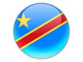 Round icon with flag of democratic republic of the congo