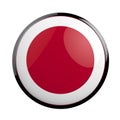 Round icon flag of Japan. Royalty Free Stock Photo