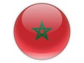 Round icon with flag of morocco Royalty Free Stock Photo