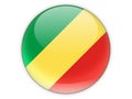 Round icon with flag of republic of the congo