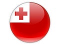 Round icon with flag of tonga Royalty Free Stock Photo