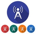 Round icon of radio repeater Royalty Free Stock Photo