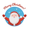 Round icon Santa Claus