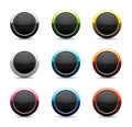 Round icon set Royalty Free Stock Photo