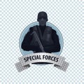 Round icon with Special Law Enforcement Unit Royalty Free Stock Photo