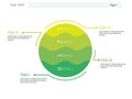 Round infographic template bussiness process with four element