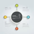 Round infographic template. Royalty Free Stock Photo