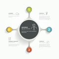 Round infographic template. Royalty Free Stock Photo