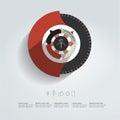 Round infographic template. Royalty Free Stock Photo
