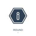 round information button icon in trendy design style. round information button icon isolated on white background. round