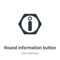 Round information button vector icon on white background. Flat vector round information button icon symbol sign from modern user